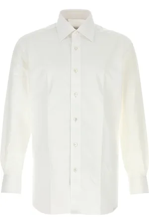 BRIONI Camicia in popeline bianco UOMO