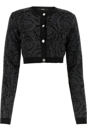 VERSACE Cardigan in misto viscosa stretch ricamato DONNA