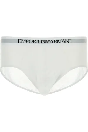Emporio Armani Set di slip in cotone bianco UOMO