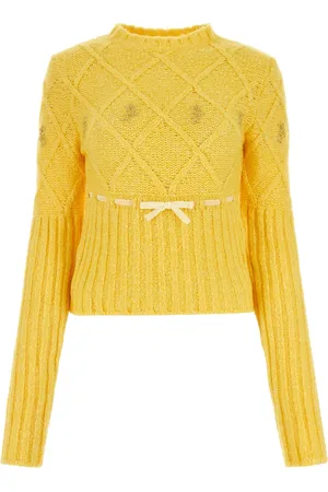 CORMIO Maglione in misto lana gialla DONNA