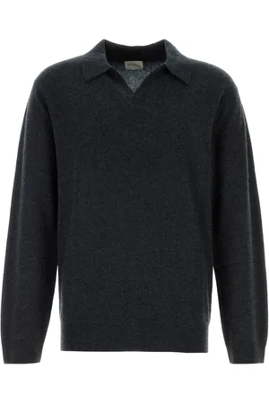 LE KASHA Maglione Gibson in cashmere blu notte UOMO
