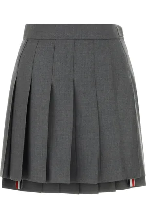 Thom Browne Minigonna in lana grigio scuro DONNA