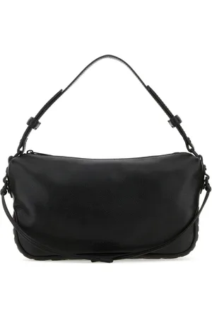 OFF-WHITE Borsa a spalla Biker Tire in pelle nera UOMO