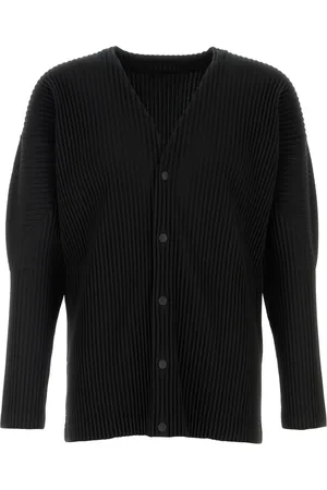 Issey Miyake Cardigan in poliestere nero UOMO