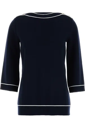 Gucci Maglione oversize in lana blu navy DONNA