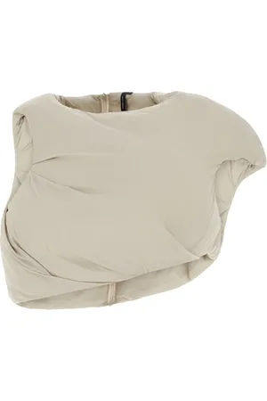 Entire Studios Top Boulder imbottito in nylon stretch sabbia DONNA
