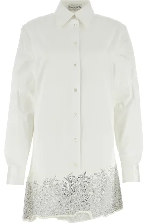 J.W.Anderson Mini abito chemisier in cotone bianco DONNA