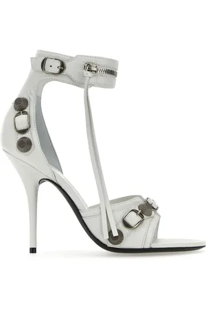 Balenciaga Sandali Cagole in pelle gesso DONNA