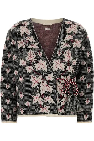 BODE Cardigan Maple in alpaca ricamato DONNA
