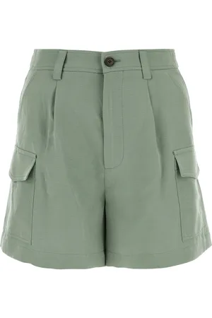 Woolrich Shorts in misto viscosa verde salvia DONNA
