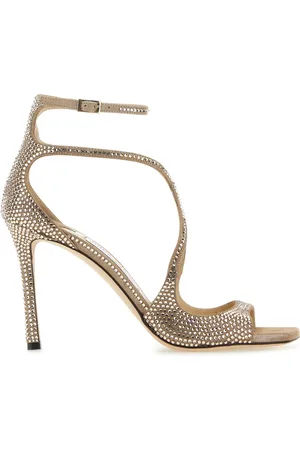 Jimmy Choo Sandali Azia 95 in pelle scamosciata decorata DONNA