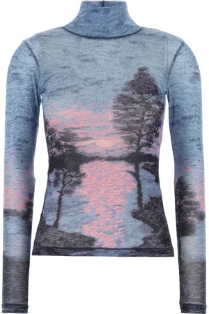 Maison Kitsuné Top in nylon stampato DONNA