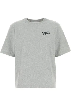 Maison Kitsuné T-shirt in cotone grigio DONNA