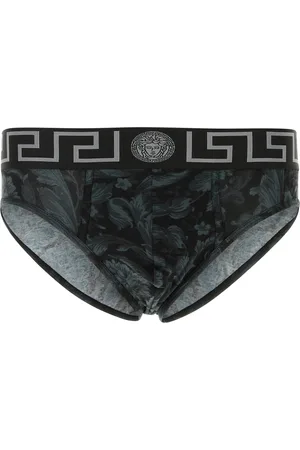VERSACE Slip in cotone stretch stampato UOMO