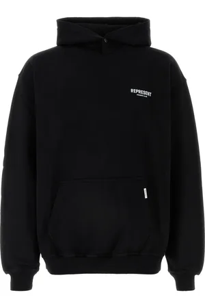 Represent Felpa in cotone nero UOMO