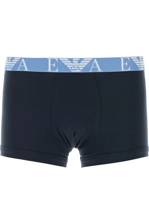 Emporio Armani Set di boxer in cotone stretch blu scuro UOMO