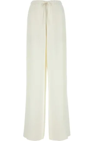 VALENTINO GARAVANI Pantalone dalla gamba ampia in Cady Couture avorio DONNA