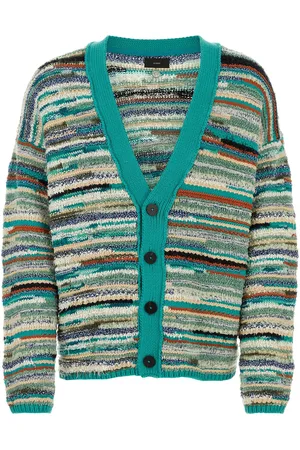 Alanui Cardigan Madurai in misto cotone ricamato UOMO
