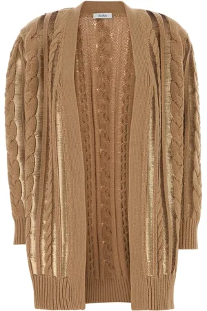 Max Mara Cardigan Mirco in misto lana cammello DONNA