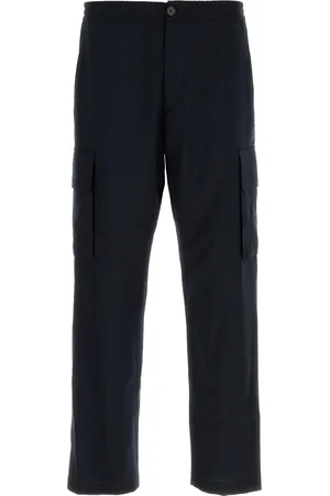 Marni Pantalone cargo in lana blu notte UOMO