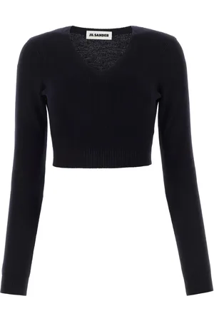 Jil Sander Maglione in lana blu notte DONNA