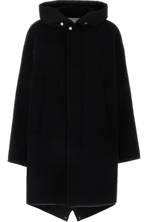 Jil Sander Parka in lana nera DONNA