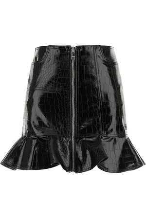 Ganni Minigonna in similpelle nera DONNA