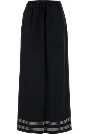 BODE Pantalone dalla gamba ampia Mathilde in viscosa nera DONNA