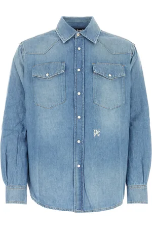 Palm Angels Camicia oversize in denim UOMO