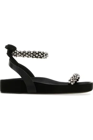 Isabel Marant Sandali Mellan in pelle nera DONNA