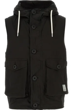 Emporio Armani Gilet in misto cotone nero UOMO