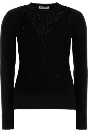 Jil Sander Maglione in misto lana nera DONNA
