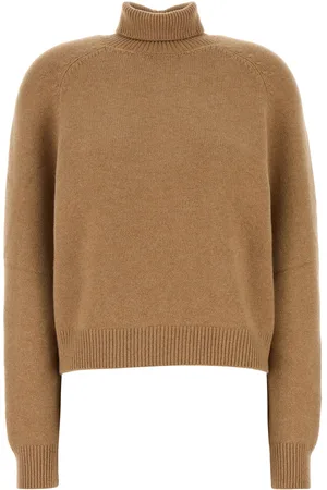 Fendi Maglione in misto cashmere cammello DONNA