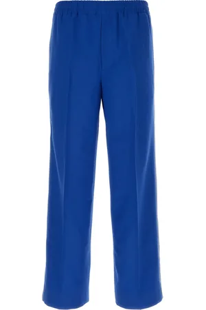 Gucci Pantalone in misto lana blu elettrico UOMO