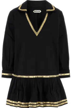 BODE Abito Tinsel in cotone nero DONNA