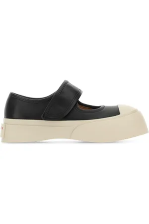 Marni Sneakers Mary Jane in pelle nera DONNA
