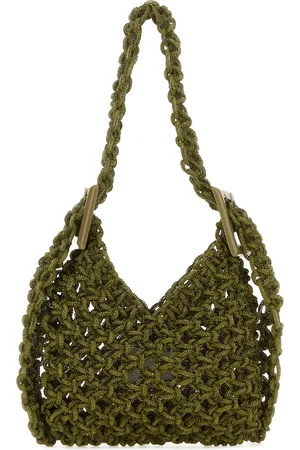 Hibourama Borsa a secchiello Vannifique in rete verde militare DONNA