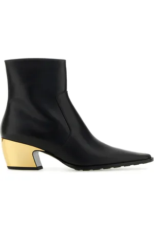 Bottega Veneta Stivaletti Tex in pelle nera DONNA