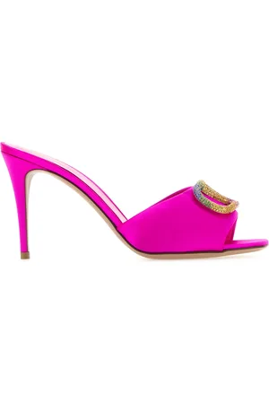 VALENTINO GARAVANI Sabot Escape in raso fucsia DONNA