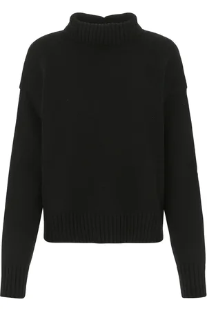 Jil Sander Maglione oversize in misto cashmere nero DONNA