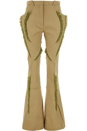 Kiko Kostadinov Pantalone in cotone beige DONNA