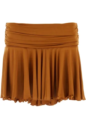 Gimaguas Minigonna in poliestere stretch caramello DONNA
