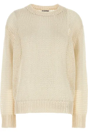 Jil Sander Maglione in crochet crema DONNA