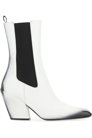 Prada Stivaletti in pelle bianca DONNA