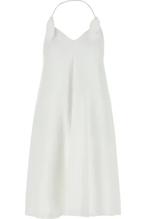 Loewe Abito Flamenco in crepe stretch bianca DONNA