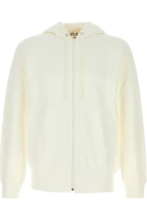 Comme des Garçons Felpa in cotone bianco UOMO