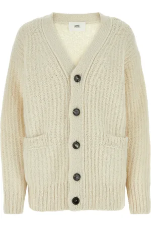 Ami Cardigan in misto alpaca avorio DONNA