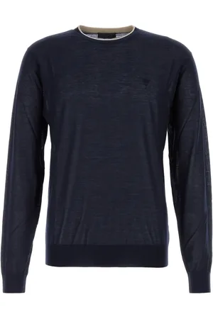 Prada Maglione in misto cashmere blu navy UOMO