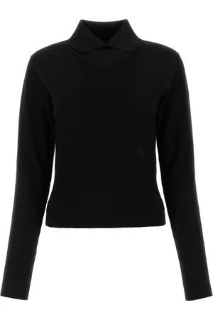 Jil Sander Maglione in misto lana nera DONNA