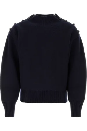 Salvatore Ferragamo Maglione in misto lana blu notte UOMO